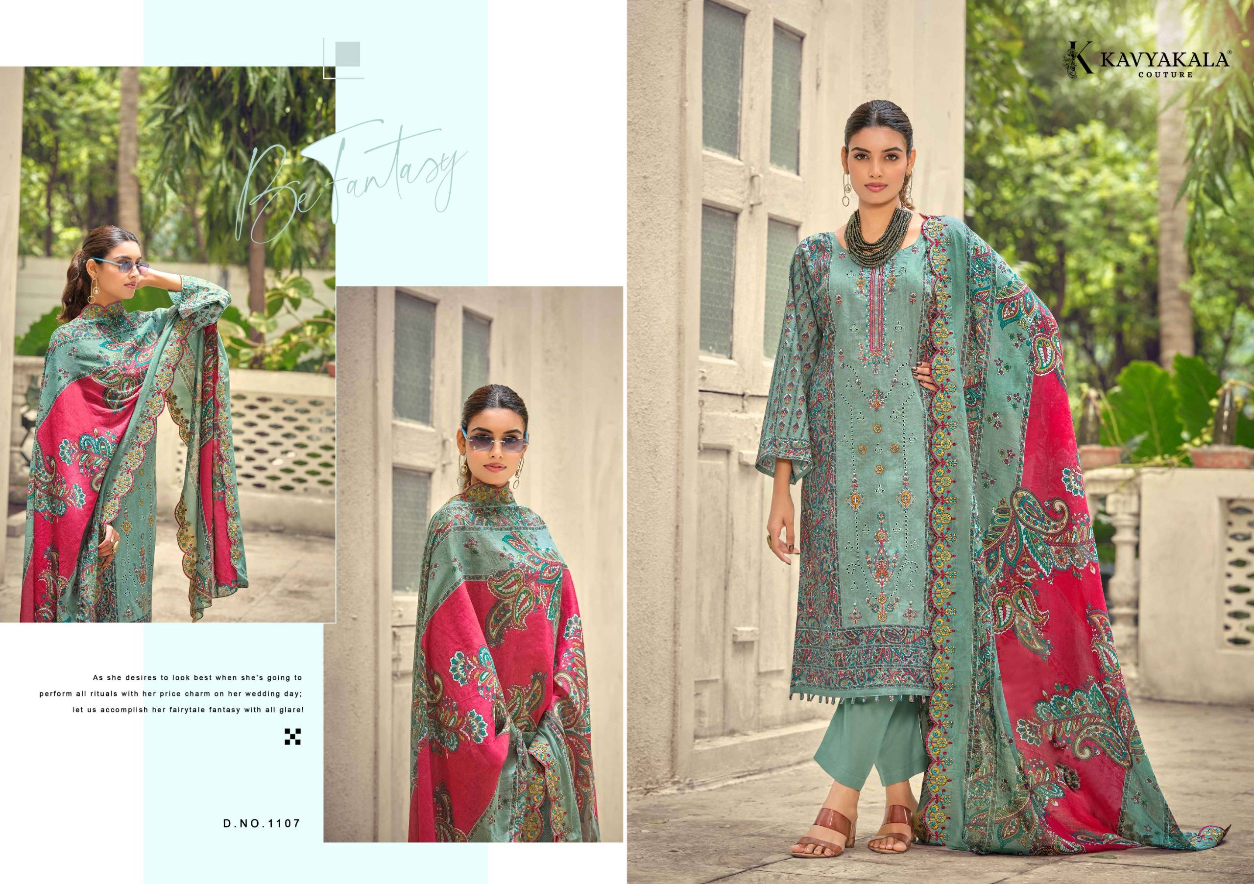 BIN SAEED Vol 11 ‎By KAVYA‎‎ KALA 1101 To 1108 Series Beautiful Festive Suits Stylish Fancy Colorful Casual Wear & Ethnic Wear PURE‎ CAMBRIC Print Dresses At Wholesale Price